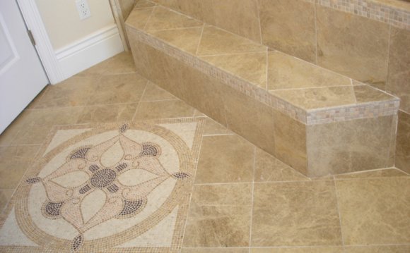 Granite tile flooring install