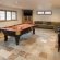Stone tile basement floor