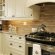 Travertine stone tile backsplash