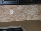 Natural stone backsplash tile