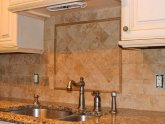 Natural stone tile backsplash designs