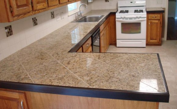 Stone tile countertops installation