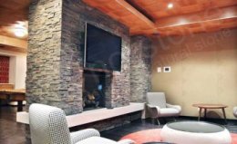 Norstone Stacked Stone Fireplace Surround
